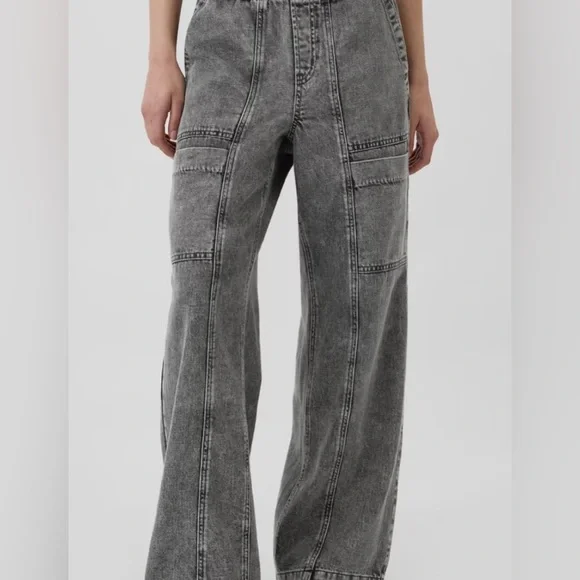 GAP Women's Black Washed Wide Leg Jeans Medium NWOT - Picture 3 of 11